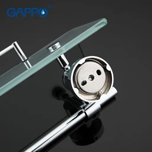 Полка с держателем для полотенец Gappo G1807-4, 580x120 мм, Хром - фото 5