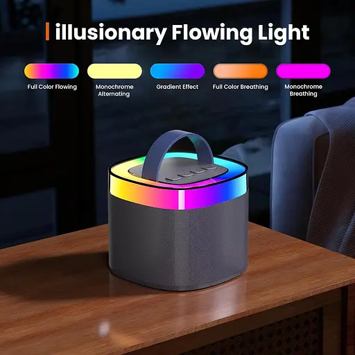 Портативна караоке-машина Bluetooth з 3 вбудованими динаміками та 2 мікрофонами - фото 4