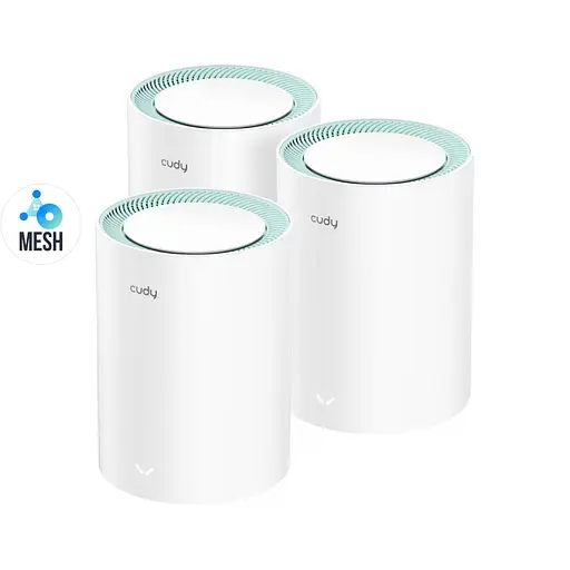 Маршрутизатор WiFi Mesh-система WiFi 5 Cudy M1300 (3-Pack) 3 штуки двухдиапазонные гигабитные AC1200 (73-00511)