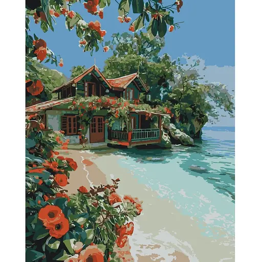 Набір для розпису ArtCraft Будиночок на узбережжі 40 x 50 см (11041-AC)