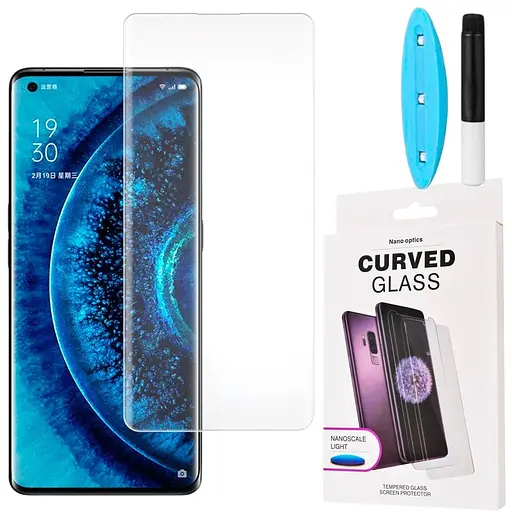 Захисне скло DK для Oppo Find X2 UV Curved 010278 clear