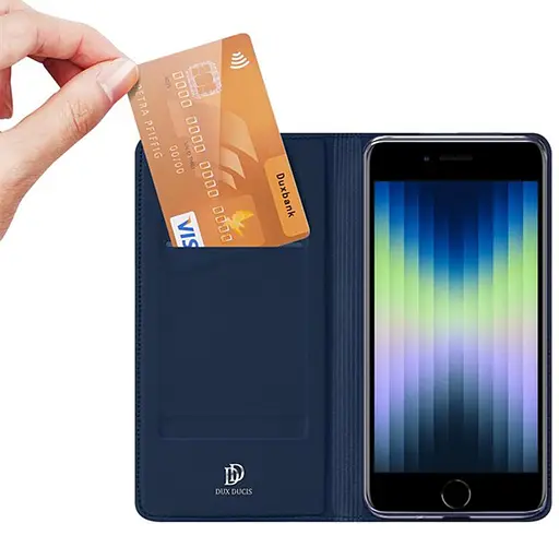 Чохол-книжка Dux Ducis з кишенею для візиток для Apple iPhone 7/8/SE 2020 4.7 Синій - фото 2