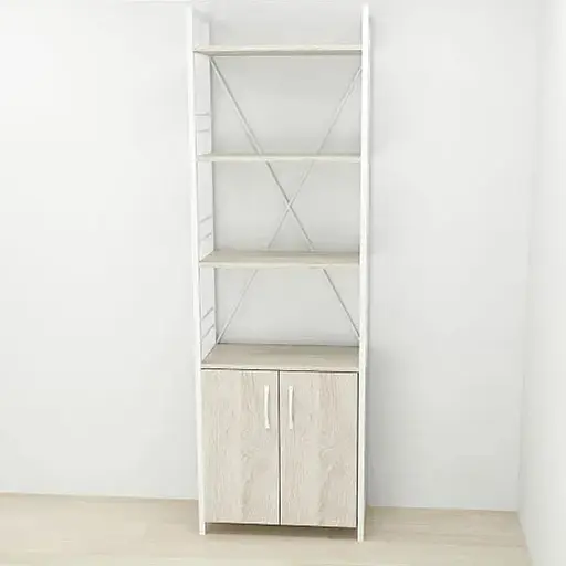 Етажерка 4/60 Ferrum-decor Серії Конект із тумбою 179x60x28 Білий ДСП Сонома (FRD-104494)