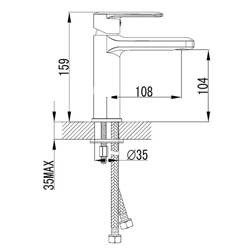 Змішувач для умивальника Volle Fiesta 15151100 Хром - фото 2