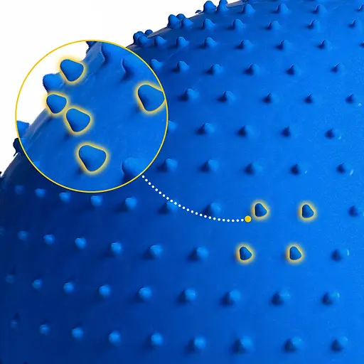 М'яч для фітнесу (фітбол) 4FIZJO 65 см масажний Anti-Burst 4FJ0616 Blue (P-5905973400213) - фото 3