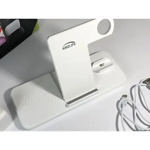 Бездротовий зарядний пристрій AMZLIFE 4 в 1 - фото 3