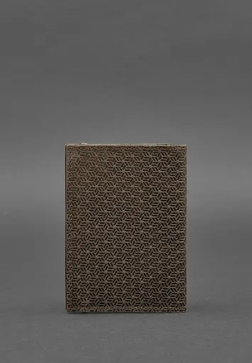 Шкіряна обкладинка для паспорта 2.0 Карбон темно-коричнева - фото 6