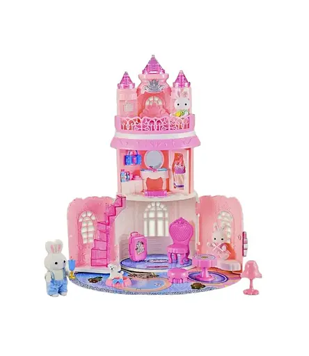 Розкладний будиночок 6628, 3 поверхи, 2 флоксових героя, домашній улюбленець, меблі, аксесуари, в коробці (6965351400166) - фото 1