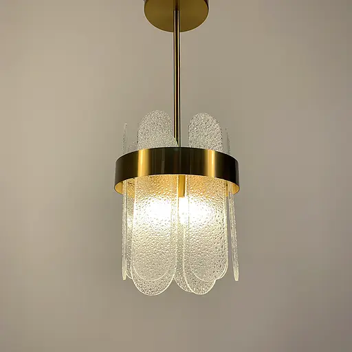 Роскошная стеклянная золотая люстра в скандинавском стиле | Line F | Арт. AS129-200 AB+WT - фото 4