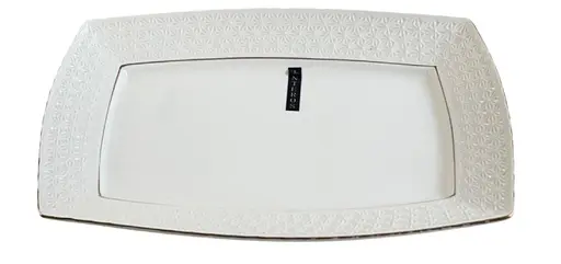 Тарілка прямокутна мілка порцелянова Grazie Снігова королева 23 см біле (222723-А) - фото 1