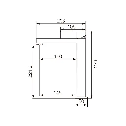 Смеситель для раковины VBI Loreno chrome высокий VBI-050201CH Хром - фото 2