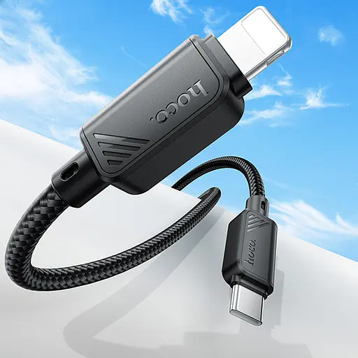 Дата кабель Hoco X113 Beneficio Type-C to Lightning (1m) Black - фото 3