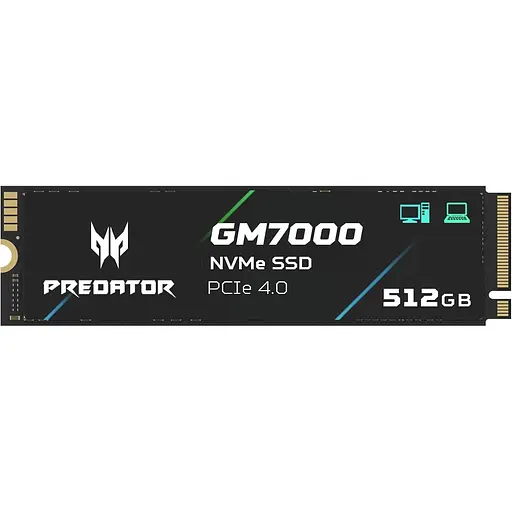 Накопитель SSD Acer Predator m.2 NVMe 512GB GM7000 PCI Express 4.0 x4 (BL.9BWWR.104) - фото 1