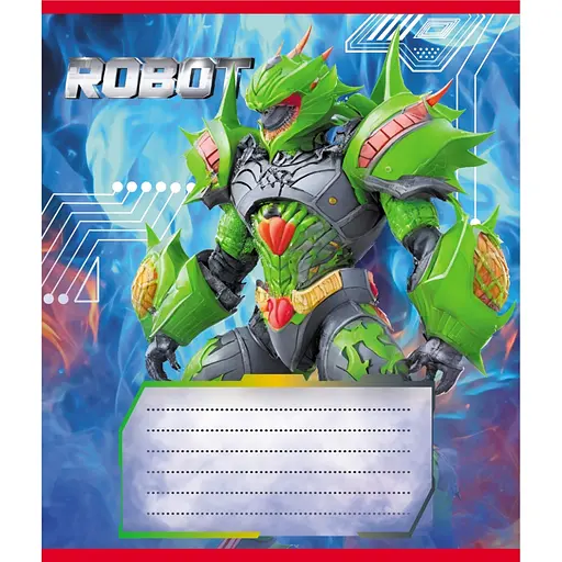 Зошит учнівський "Роботи" 012-520125L-4 в лінію, 12 аркушів