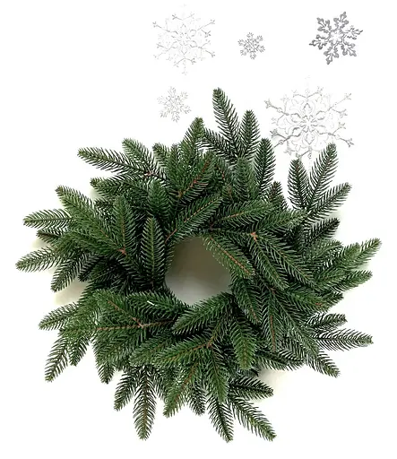 Вінки хвойні різдвяні Hvoya Classic литі зелені 40 см 15 шт. - фото 2