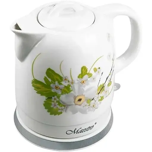Чайник керамика Maestro MR-066-White-Flowers