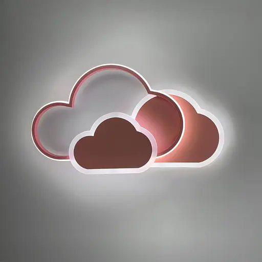 Світлодіодний світильник у вигляді 3-х рожевих хмаринок | Арт. SC 8 PK | Line F - фото 5