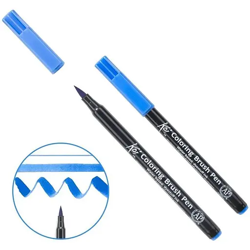 Маркер-пензель акварельний KOI Синьо-сталевий (225) Sakura