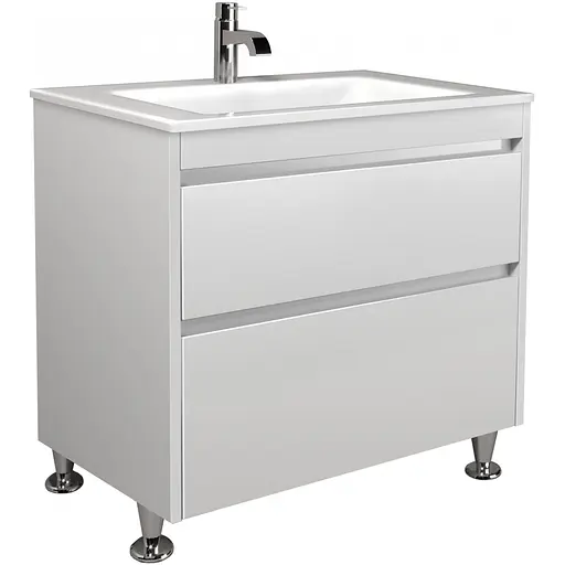 Тумба Мойдодир Prime 80 з умивальником Amalfi 80 підлогова Білий - фото 1