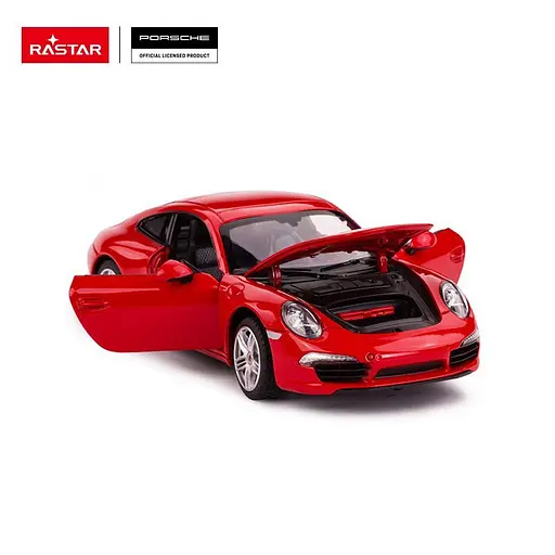 Машинка Rastar PORSCHE 911 CARRERA S 1:24 красный 56200 - фото 3