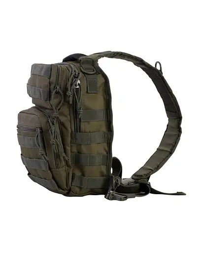 Рюкзак тактичний однолямковий Kombat UK Mini Molle Recon Shoulder Bag 10л Оливковий (1000-kb-mmrsb-olgr) - фото 2