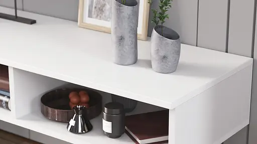 Тумба під ТВ Невада Ferrum-decor 45x100x38 Чорний метал ДСП Білий 16 мм (FRD-106725) - фото 2