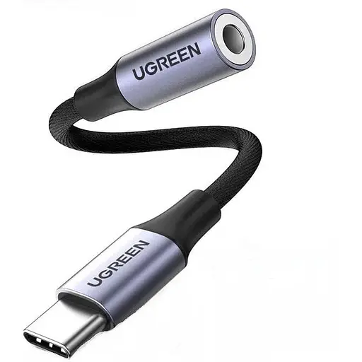 Адаптер Ugreen AV161 USB-C3.5 мм M/F Aluminum shell (80154)