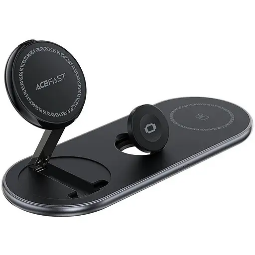 Бездротовий мультизарядний пристрій ACEFAST E19 Qi2 desktop 3-in-1 wireless charging holder чорний - фото 1