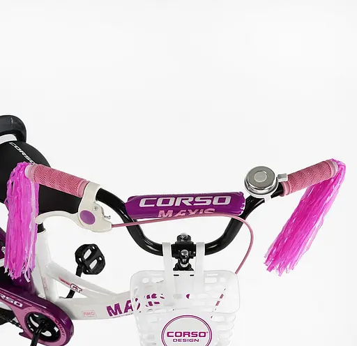 Велосипед 2-х колёсный 14" CL-14187 CORSO MAXIS, ручной тормоз, звонок, сидение с ручкой, доп.колёса, собран 75%, в коробке (6800067141873) - фото 5