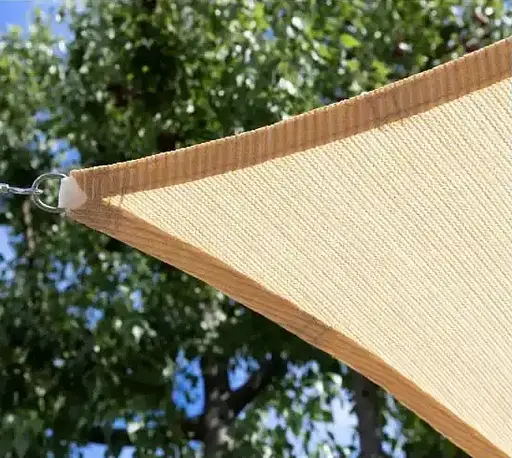 Тент навіс затінюючий прямокутний 3х6м сітка (Бежевий) - фото 5