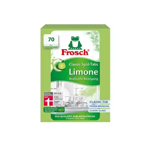 Таблетки для миття посуду Frosch в ГСМ Класичні Лимон 70 шт. MD - фото 1