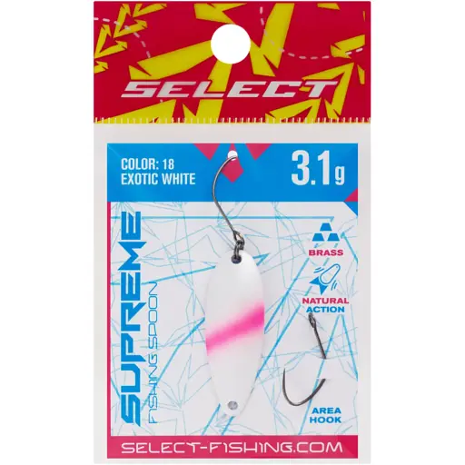 Блешня Select Supreme 3.1g 34mm #18 Exotic White - фото 2