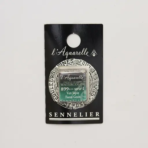 Акварельна фарба Sennelier, полукювета, S1, Лісовий зелений (Forest Green)
