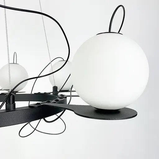 Люстра в форме кольца Hubble Bubble Line.F Диаметр 60см - фото 5