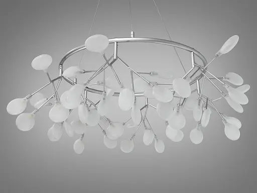 Універсальна, підвісна люстра "Світлячок", 54 лампи, хром сатин - фото 3