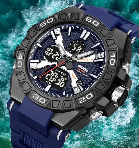 Годинник чоловічий наручний спортивний Skmei 2220 (Синій) - фото 8