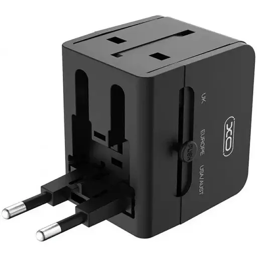 Сетевой фильтр XO WL01 charger can use for all countries for UK, EU, US Черный - фото 1