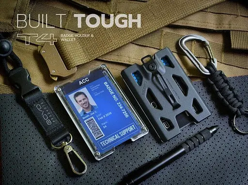 Тримач для значка GOVO T4/гаманець версія з полікарбонату, чорний - фото 5