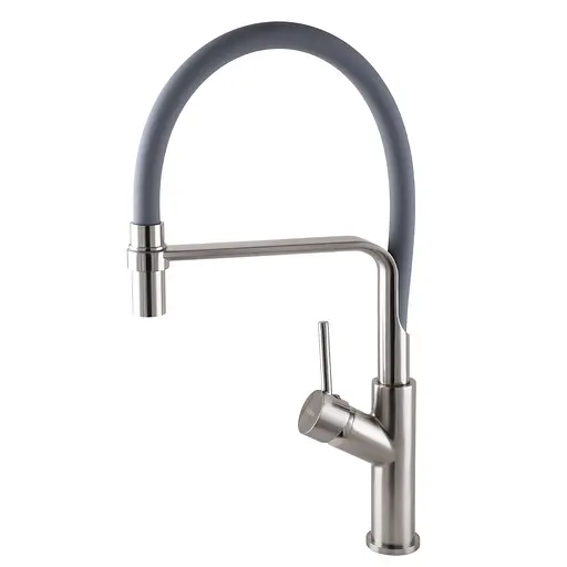 Смеситель для кухни Globus Lux Denver Flex GDF-32-08-02 Серый - фото 4