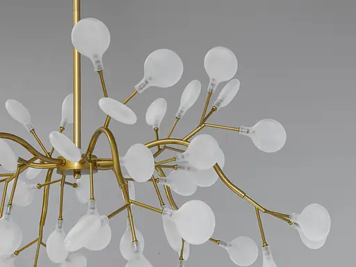Інноваційна люстра, "Світлячок", золота люстра на 54 лампи - фото 4