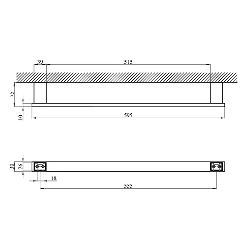 Тримач для рушника Kroner KRP Edelstahl Kubus - SCH3901 CV025644 Чорний матовий - фото 2