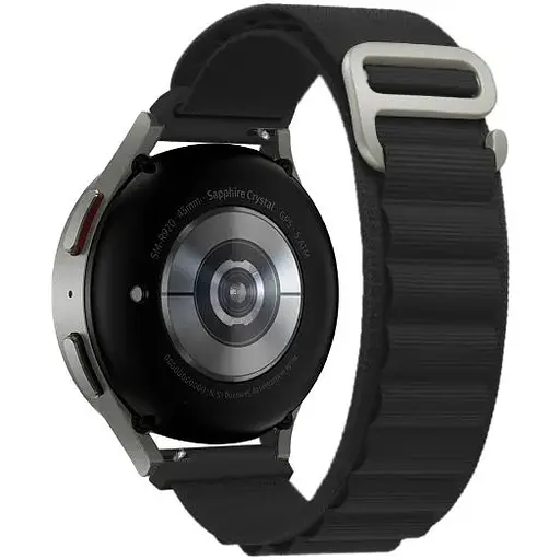 Ремінець DK CDK для Honor MagicWatch 2 42mm 20mm Polyester Alpine Loop (015587) (black) - фото 3