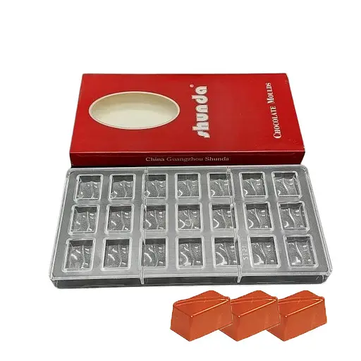 Форма поликарбонатная для шоколадных конфет и шоколада 13.5 x 27.5 см №4, Kitchen Master Прозрачный 86224 - фото 1