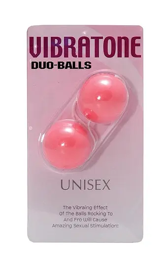 Вагінальні кульки Vibratone Unisex Duo Balls, 3.5 см, рожевий - фото 2