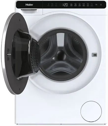 Стиральная машина Haier фронтальная 5 кг 1000 A+++ 44 см дисплей инвертор черный люк высота 70см белый - фото 2