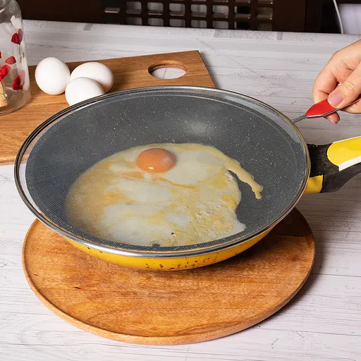 Екран кришка від бризок із ручкою A-Plus на сковороду d-29 см, A-plus 85764 - фото 4