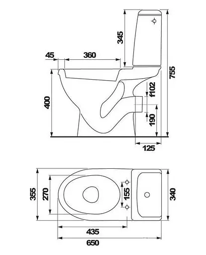 Унітаз-компакт Cersanit Eko 770 011 3/6 л поліпропіленове сидіння з металевим кріпленням 30412 - фото 3