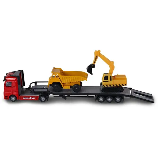 Ігровий набір TechnoDrive Автоперевізник: автоперевізник, самоскид, екскаватор, аксесуари (541757.270) - фото 7