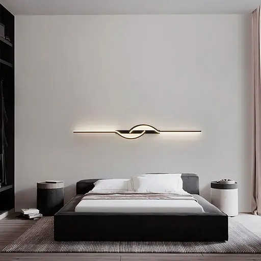 Настінний світильник Line F світлодіодний у 3-х розмірах довжина 80 см чорний - фото 2