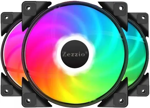 Комплект вентиляторів Zezzio ZC-120 SRGB 3 in 1 Kit (ZC-120 Colorful 3in1) - фото 1